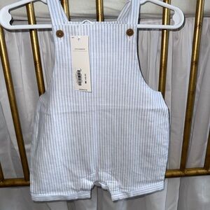 Janie and Jack Blue and White Striped Bodysuit